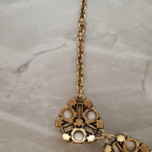 💖 J.Crew White Rhinestones Crystals Cluster Statement Necklace 💖 - Picture 15 of 16